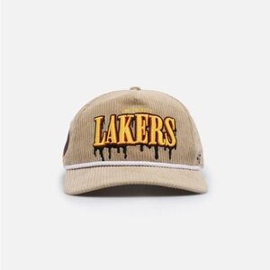 Los Angeles Lakers Beige Corduroy SnapBack Hat OSFA